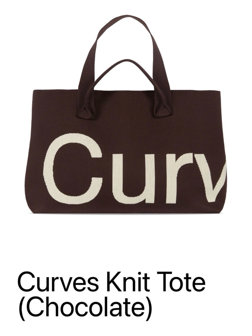 Curves Knit Tote Chocolate - Women Bags